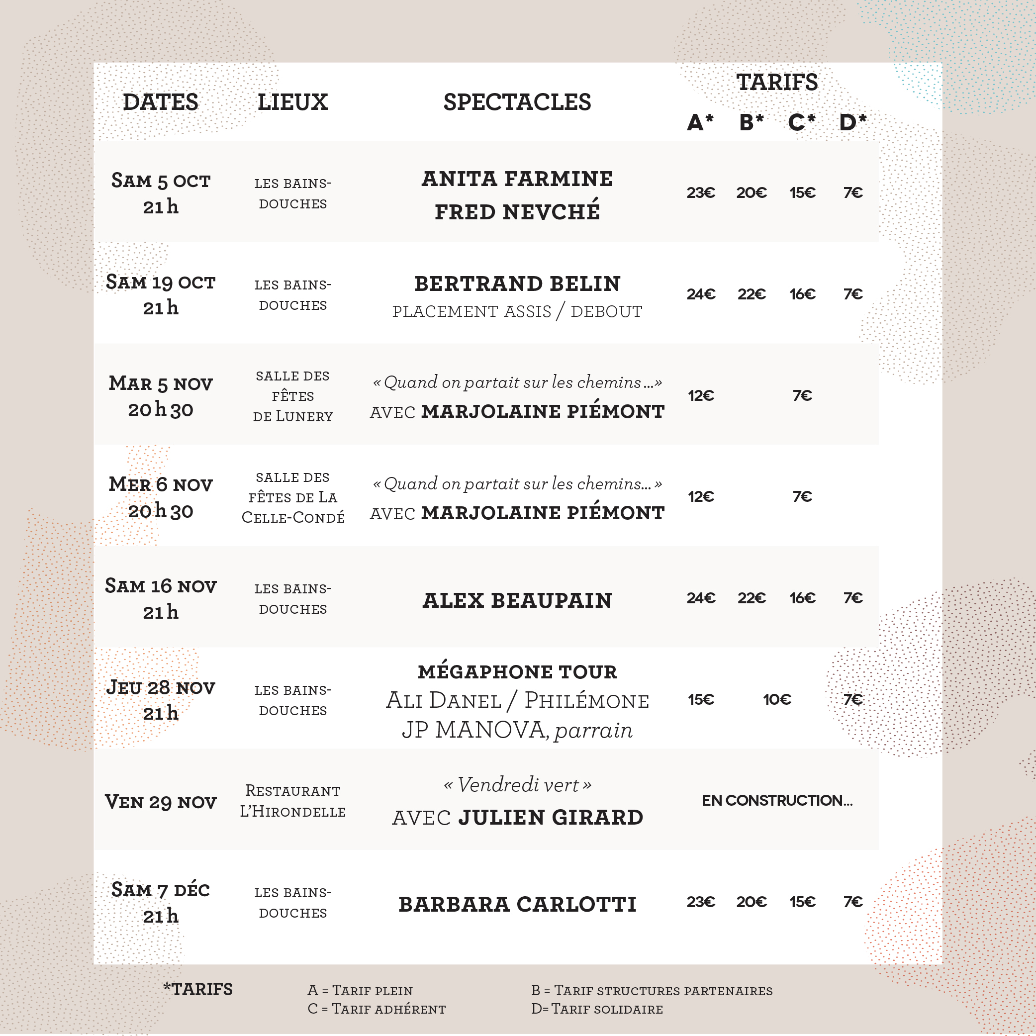 Agenda Sept 2019 --> Dec 2019
