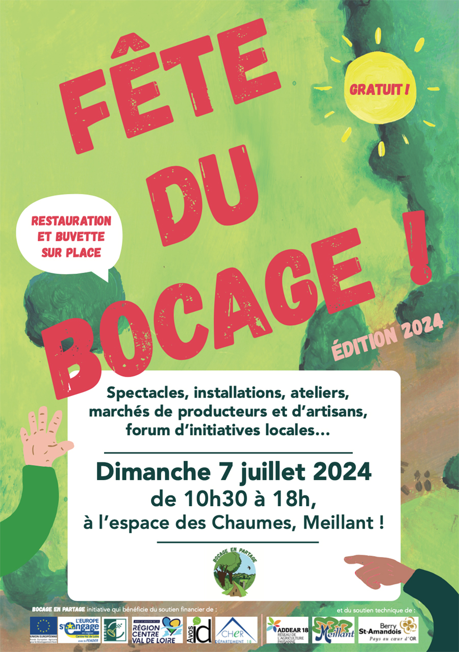 Fête du bocage - 7 juillet 2024 - Flyer recto Fête du bocage - 7 juillet 2024 - Flyer recto