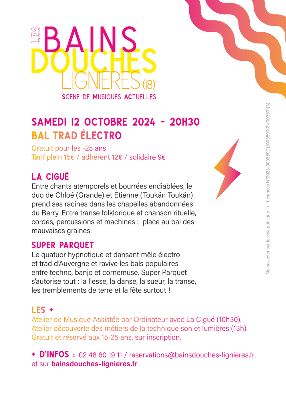 Lancement de la saison 2024-2025 - Flyer verso